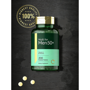 Multivitamínico para Hombres OEM 50+, 200 Cápsulas, Contiene Vitaminas B, Vitamina D, <span class=keywords><strong>Magnesio</strong></span> y Zinc, Suplemento Sin Gluten - Product Image 6