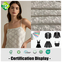 Tissu brodé délicat 100 % coton biologique écologique pour chemises de filles, motif magnifique, tissé extensible, idéal pour les maillots de bain