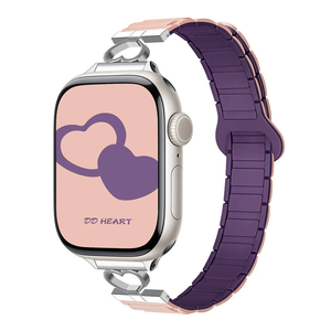 2025 nouvelles femmes mince Silicone bande magnétique pour <span class=keywords><strong>Apple</strong></span> <span class=keywords><strong>Watch</strong></span> 38/40/41mm 42/44/45/49mm Ultra dame mode <span class=keywords><strong>Bracelet</strong></span> <span class=keywords><strong>Bracelet</strong></span> - Product Image 5