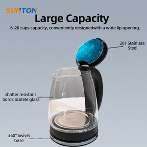 SUNTON Bouilloire électrique en verre personnalisée de 1,8 L OEM pour la maison et l'hôtel - Product Image 3