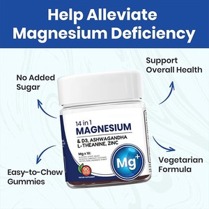 Gomitas de <span class=keywords><strong>Magnesio</strong></span> 14 en 1 al por Mayor - Complejo de 10 Formas de <span class=keywords><strong>Magnesio</strong></span> con Vitamina D3, Ashwagandha, L-Teanina y Zinc - Product Image 3