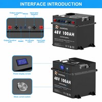 Batería LiFePO4 de 12V 24V 48V 100Ah 200Ah para Motor Eléctrico Fuera de Borda, Pesca Marina, Bote Inflable, Kayak, Motor de Arrastre, Kit Fotovoltaico