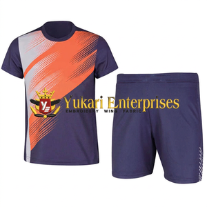 Tenue de tennis unisexe à séchage rapide : T-shirt, short et jupe respirants et confortables, 100 % polyester, taille élastique, 220g, devant en maille - Product Image 1