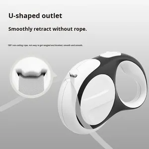 สายจูงสุนัขแบบยืดหดได้อัตโนมัติ พร้อมไฟ LED วัสดุ ABS ป้องกันแรงดึง สำหรับพาสุนัขเดินเล่นกลางแจ้ง ขายส่ง - Product Image 4