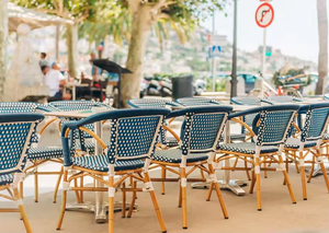 Sedia da Giardino XY in Alluminio Colorato per Matrimoni e Decorazioni, Sedia da Caffè con Schienale Alto - Product Image 4