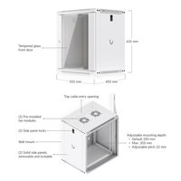 Ubiquiti UACC-Rack 12U 42U Rack réseau mural et sur pied 19 pouces, armoire rack réseau informatique 19 pouces, serveur UniFi W1178