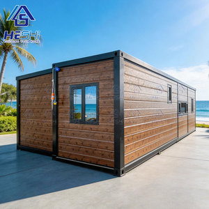 Casa Contenedor HESHi, Moderna, Prefabricada, Exterior de Madera, Casa Móvil Rectangular de 40 Pies para Vivir al Aire Libre - Product Image 1
