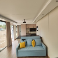 Cabine capsule moderne préfabriquée, cabine de restaurant préfabriquée de qualité supérieure, maison capsule modulaire