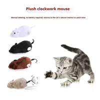 Souris en peluche Joying à mécanisme à ressort, jouet pour chat, chaîne de souris, peut courir, jouet pour chat amusant, jouet pour chat auto-amusant