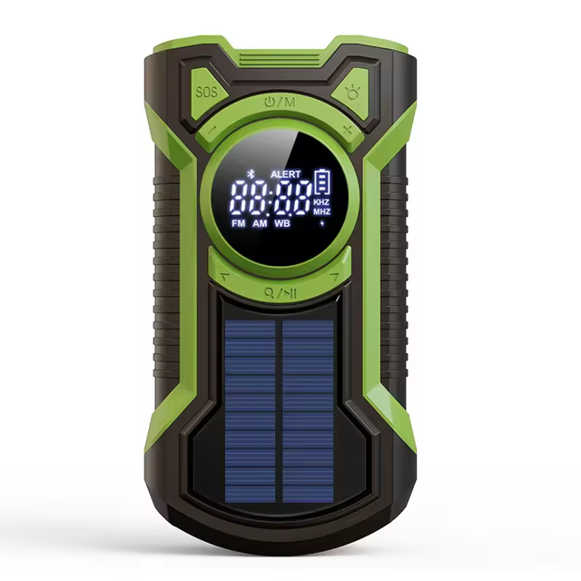 ALECTER Solar Hand Crank Emergency Radio Power Bank Flashlight SOS NOAA Weather Alert IPX5 Waterproof ABS for for Outdoor