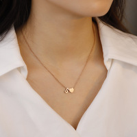 Collier Cœur Personnalisé DIY en Gros, Pendentif Cœur en Acier Inoxydable avec Initiale (26 Lettres A-Z)