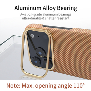 Custodia per telefono in fibra aramidica di lusso, ultraleggera (25g), antiurto, anti-impronta, goffrata, con supporto magnetico personalizzato per lenti - Product Image 5