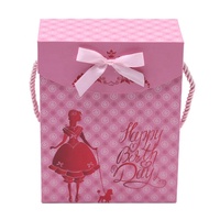 Boîte d'emballage en carton souvenir personnalisée pour enfants boîte de papier artisanal sac cadeau avec poignée en corde boîte cadeau valise