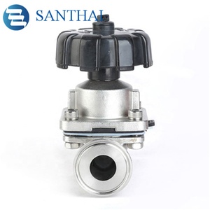 DIN 3A Cấp Thực Phẩm Thép Không Gỉ EPDM + Van Màng Kẹp PTFE Với Nút Tay Cầm - Product Image 4