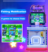 Fourniture directe d'usine 1 an à jetons Starlight Baby Sreen Jeux de pêche vidéo en plastique métallique pour l'amusement des enfants