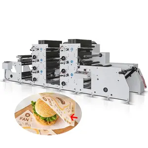 Máquina de impresión de etiquetas digital de rollo a rollo profesional de última fabricación Máquina de impresión de 4 colores con laminadora rotativa