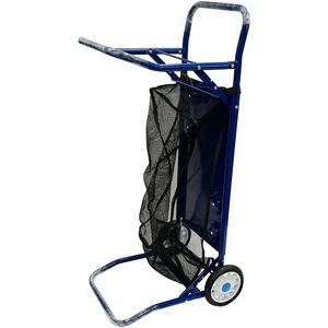 Plaj balıkçılık arabası tekerlekli dayanıklı katlanır plaj sepeti 2 tekerlekler katlanır allallan plaj masa sepeti vagon - Product Image 3