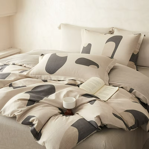 Ensemble de housse de <span class=keywords><strong>couette</strong></span> en coton à imprimé botanique Alenhome Warm Fresh pour couples, ensemble de literie, ensemble de housse de <span class=keywords><strong>couette</strong></span> - Product Image 3