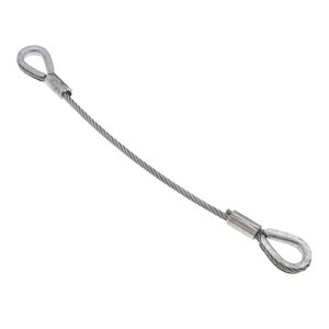 単一レッグシンブルアイ付きスチールワイヤーロープスリング 高強度<span class=keywords><strong>6X37</strong></span>亜鉛メッキ表面 5:1安全率リフティングスリング - Product Image 2