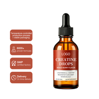 Créatine en gouttes à marque privée, saveur fruits rouges, un complément liquide pour l'entraînement avec L-Carnitine, BCAA et vitamines B6 B12