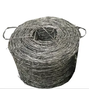 Rollo de alambre galvanizado, alambre de púas bob, 12x14, 100m, 20kg