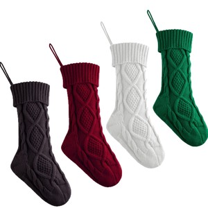 Chaussette de Noël brodée rouge en gros, personnalisée avec logo, grande taille, bon marché, pour cadeaux de Noël 2025 - Product Image 1