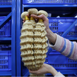 Proveedor de cabello virgen al por mayor con cutículas alineadas, de 12 a 30 pulgadas # Paquetes de Cabello Humano con Ondas Profundas 613 - Product Image 3