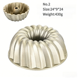 Moule à gâteau en aluminium doré antiadhésif de qualité supérieure, durable, à rainures, pour la pâtisserie à domicile et l'utilisation en cuisine - Product Image 6