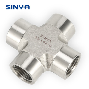 L'instrumentation Raccords De Tuyauterie Croix Femelle 6000 Psi 1/2 Femelle NPT en acier Inoxydable 316 Duplex Monel, Hastelloy - Product Image 3