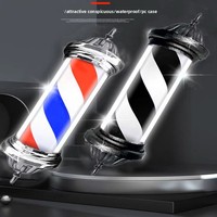 Enseigne LED rotative murale pour salon de coiffure, étanche, extérieure, pleine couleur, haute luminosité, livraison gratuite