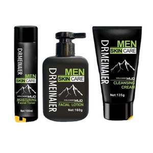 Set per la Cura della Pelle Maschile con Fango Vulcanico e Minerali, Lozione Idratante, Tonico e Detergente Viso, Set Regalo per Uomo 3 Pezzi - Product Image 1