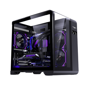 Nhà Máy Lovingocool Tùy Chỉnh Máy Tính Chơi Game Trường Hợp Giữa Tháp Trường Hợp Màu Đen Micro Atx Para <span class=keywords><strong>PC</strong></span> Với Nhiệt Độ Màn Hình Hiển Thị - Product Image 1