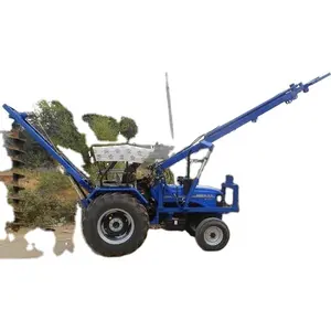 Pole Erraction drilling machine mounted on best quality metal tractor drilling rig for sale PTPR -30Meters