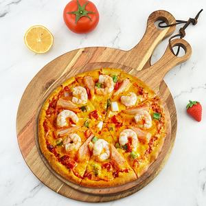 Tagliere da banco Charcuterie carne <span class=keywords><strong>pane</strong></span> che serve cerchio circolare formaggio rotondo Paddle tagliere legno di Acacia <span class=keywords><strong>Pizza</strong></span> Peel - Product Image 5