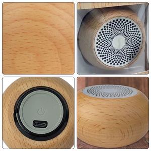 Mini haut-parleur sans fil portable en bois avec basses puissantes, barre de son en vente - Product Image 4