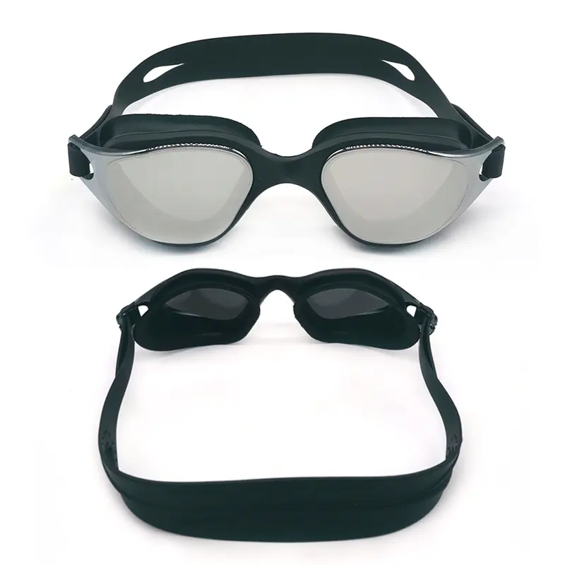 Óculos de natação de silicone antiembaçante antiembaçante para competição de adultos personalizados sem vazamento esportivo da moda