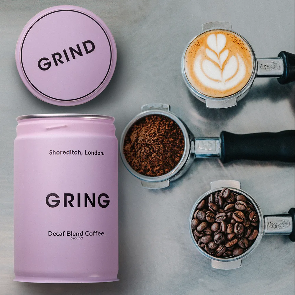 Bote de lata de metal redondo para té, tarro de té en relieve personalizado, color rosa, grado alimenticio, cilindro de lata, para café y té