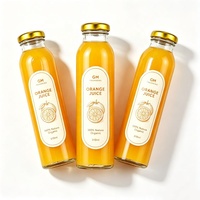 Bouteilles en verre transparentes à parois droites pour boissons, 250 ml, 310 ml, 500 ml, bouteilles de jus pressé à froid avec bouchon à vis hermétique