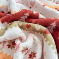 Parure de lit 4 pièces en velours de lait style européen 100 % polyester, motif plantes toutes saisons, édredon épais à volants motif sapin de Noël Fair Isle