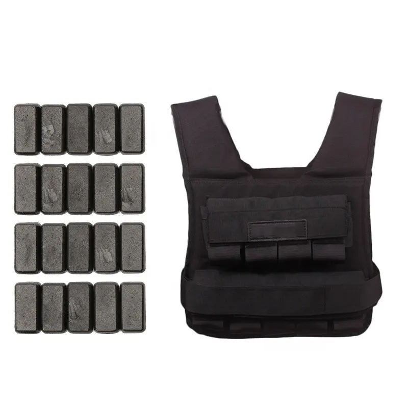 10kg 20kg Adjustable Weight Vest Body Exercise Fitness Vest For Men And Women Sports Training Weighted Steel Plate Vest