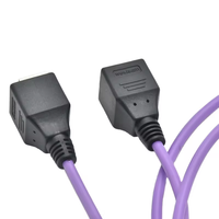 Connecteur de câble de réseau étanche à double extrémité RJ45 à RJ45 de communication industrielle électronique