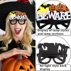 Lunettes fantaisie de fête d'Halloween avec visage de crâne et faucille de la mort pour collectionneur d'âmes, thème horreur sombre, vente en gros - Product Image 2