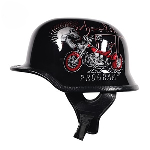 Casque allemand de <span class=keywords><strong>moto</strong></span> Hommes et femmes Casque de <span class=keywords><strong>gourde</strong></span> Cruise Motorcycle Protective Riding Breathable Light Half Helmet - Product Image 3