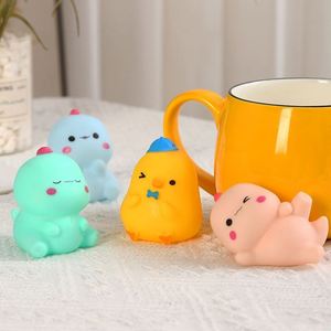 Mini Vinyl Plastic Dinosaur Duck Children's Educational Water Play <b>Bath</b> Toy With Milk Dragon Squeeze Feature - Product Image 5