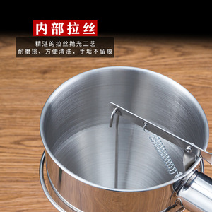 กรวยสแตนเลสทรงกรวยพร้อมโครงสำหรับเทแป้งทาโกะยากิ ใช้ในครัวเรือน - Product Image 4