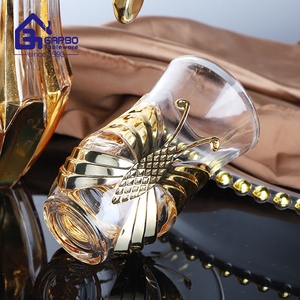 Vàng màu nước thủy tinh bình thiết lập kỳ nghỉ món quà uống Set với 6 ly thủy tinh 7 miếng thủy tinh sang trọng <span class=keywords><strong>Jug</strong></span> và Pitcher Set - Product Image 4