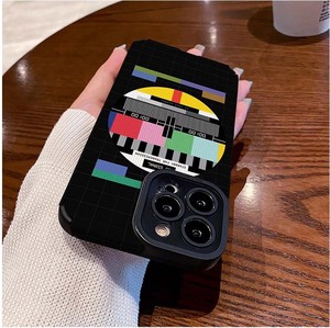 Creative No Signal <span class=keywords><strong>TV</strong></span> Impression Souple TPU En Cuir Artificiel Housse de Téléphone Portable pour <span class=keywords><strong>Iphone</strong></span> 7 8 X Xr Xs 11 12 13 14 15 16 17 - Product Image 4