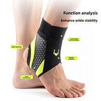 Support de cheville respirant, anti-torsion, réglable, léger, en fibre de polyester fine, protection pour basketball, football, course à pied, personnalisable