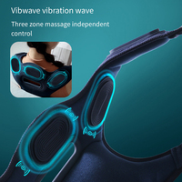 Femmes Hommes Soulagement des douleurs musculaires du dos Vibration thermique Masseur rechargeable Contrôle de la synchronisation de la ceinture Lisseur Correcteur de posture du dos