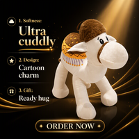 Peluche de chameau de dessin animé, jouet en peluche doux pour enfants, cadeau et décoration de la maison